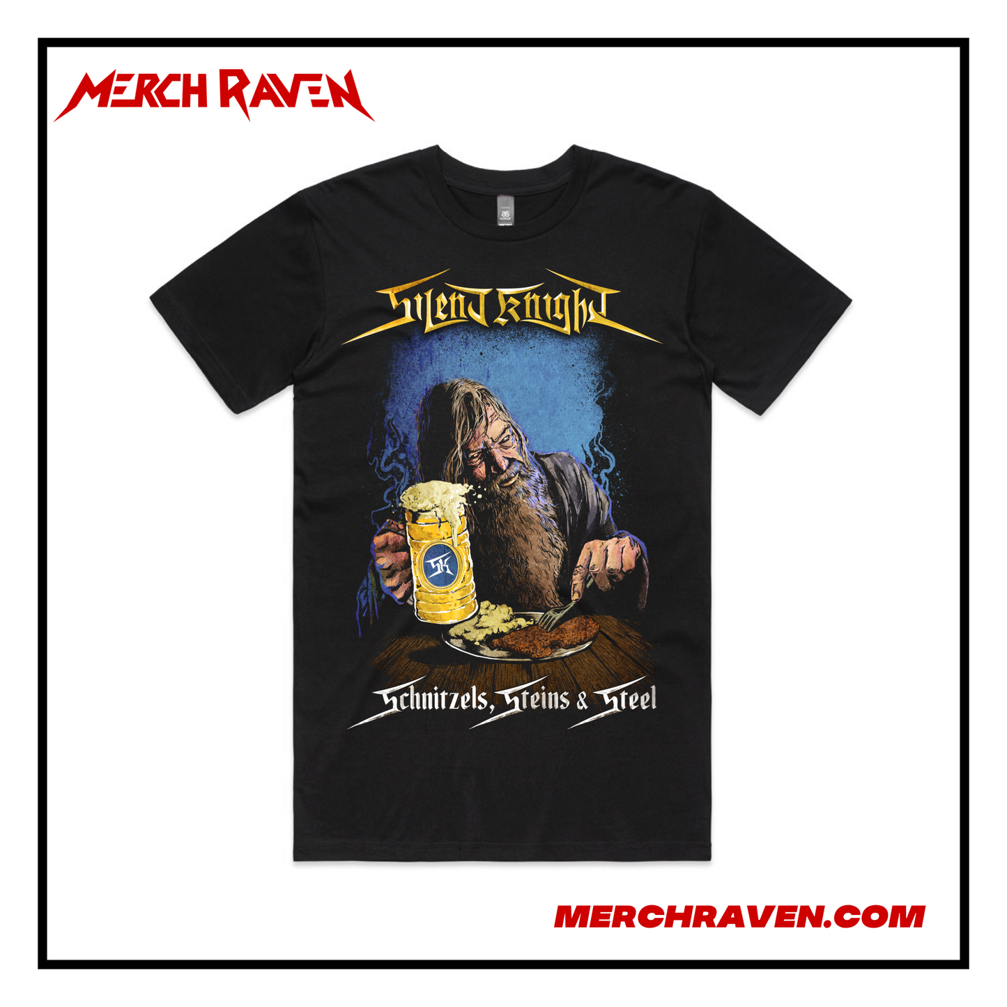Silent Knight - Schnitzels, Steins & Steel T-Shirt