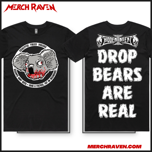Hidden Intent - Drop Bears Are Real T-Shirt (2 Sided Print)