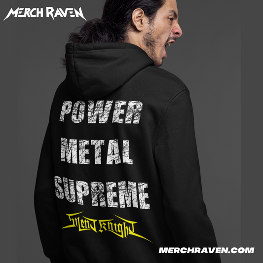 Silent Knight - Power Metal Supreme Slogan Hoodie